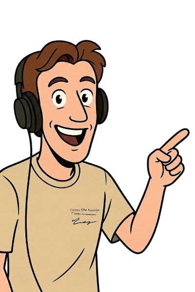 De Overhoor-mascotte zwaait